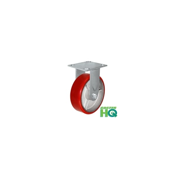4"x2" Red Polyurethane on Iron Wheel, Rigid Caster, Capacity: 700